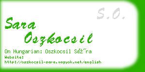 sara oszkocsil business card